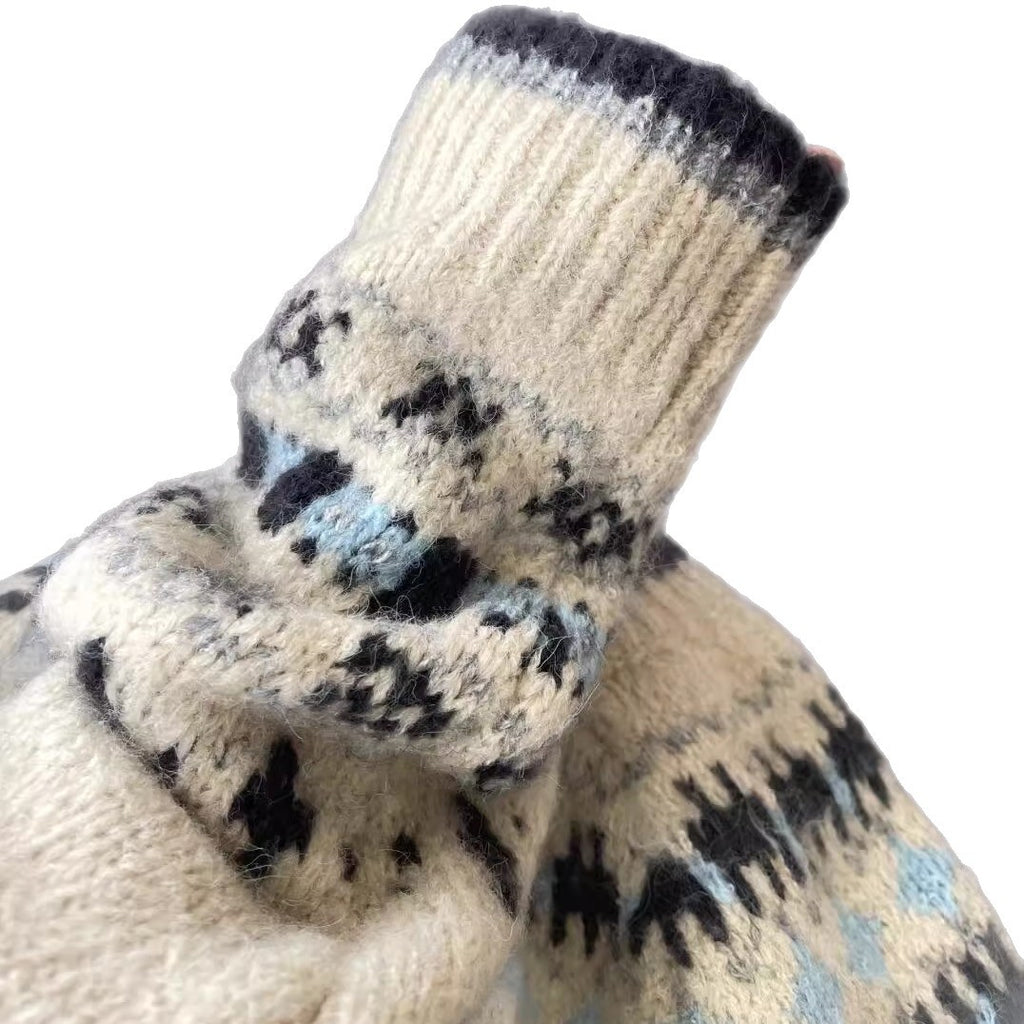 Women's Vintage Jacquard Knit Cardigan