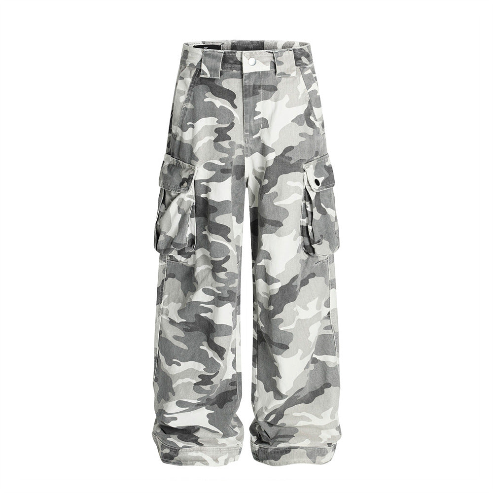 Men's Camo Cargo Pants – Loose Fit Camouflage Trousers