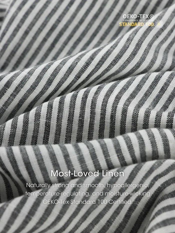 Linen Striped  Mini Dress