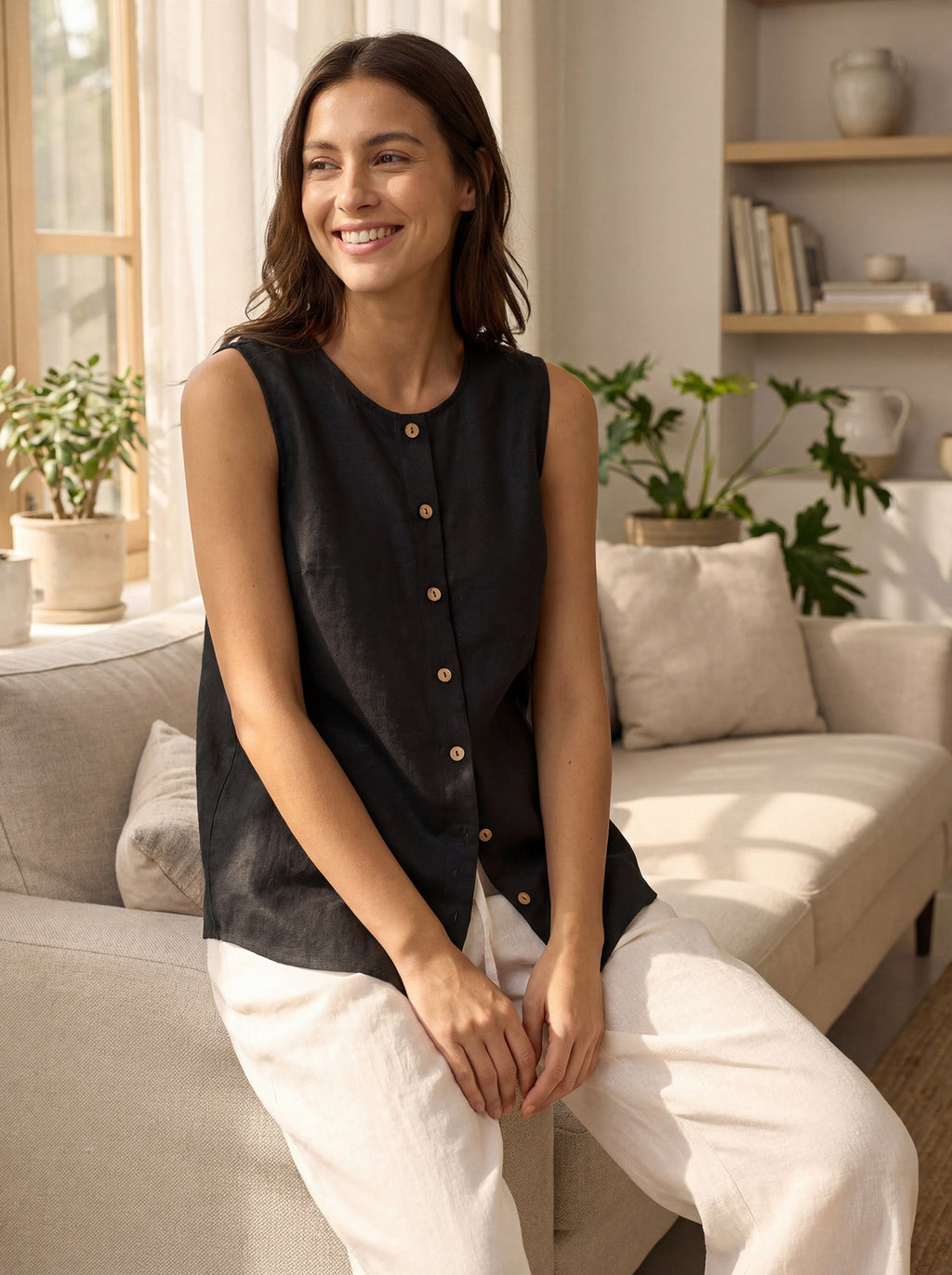 Buttons Down Tank Top