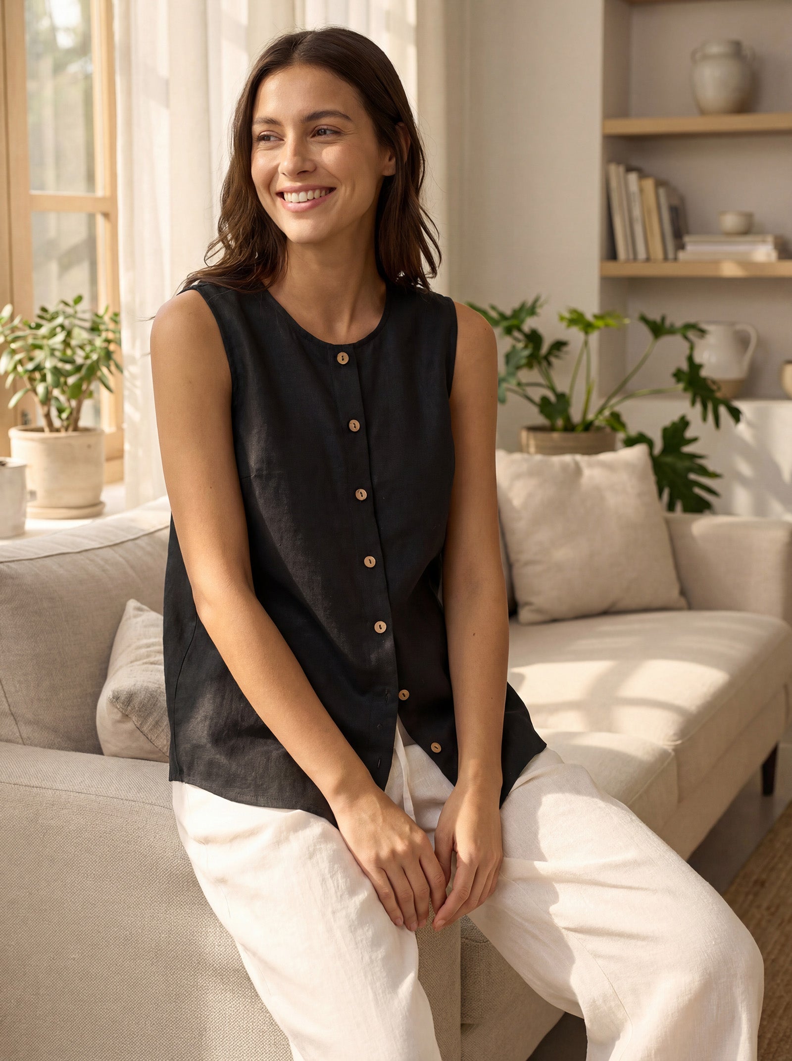 Buttons Down Tank Top