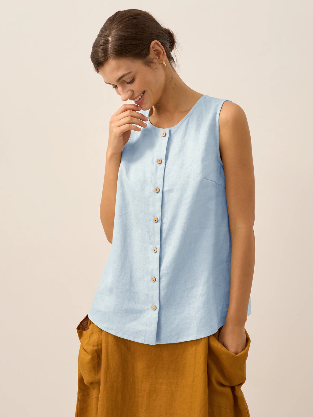 Buttons Down Tank Top