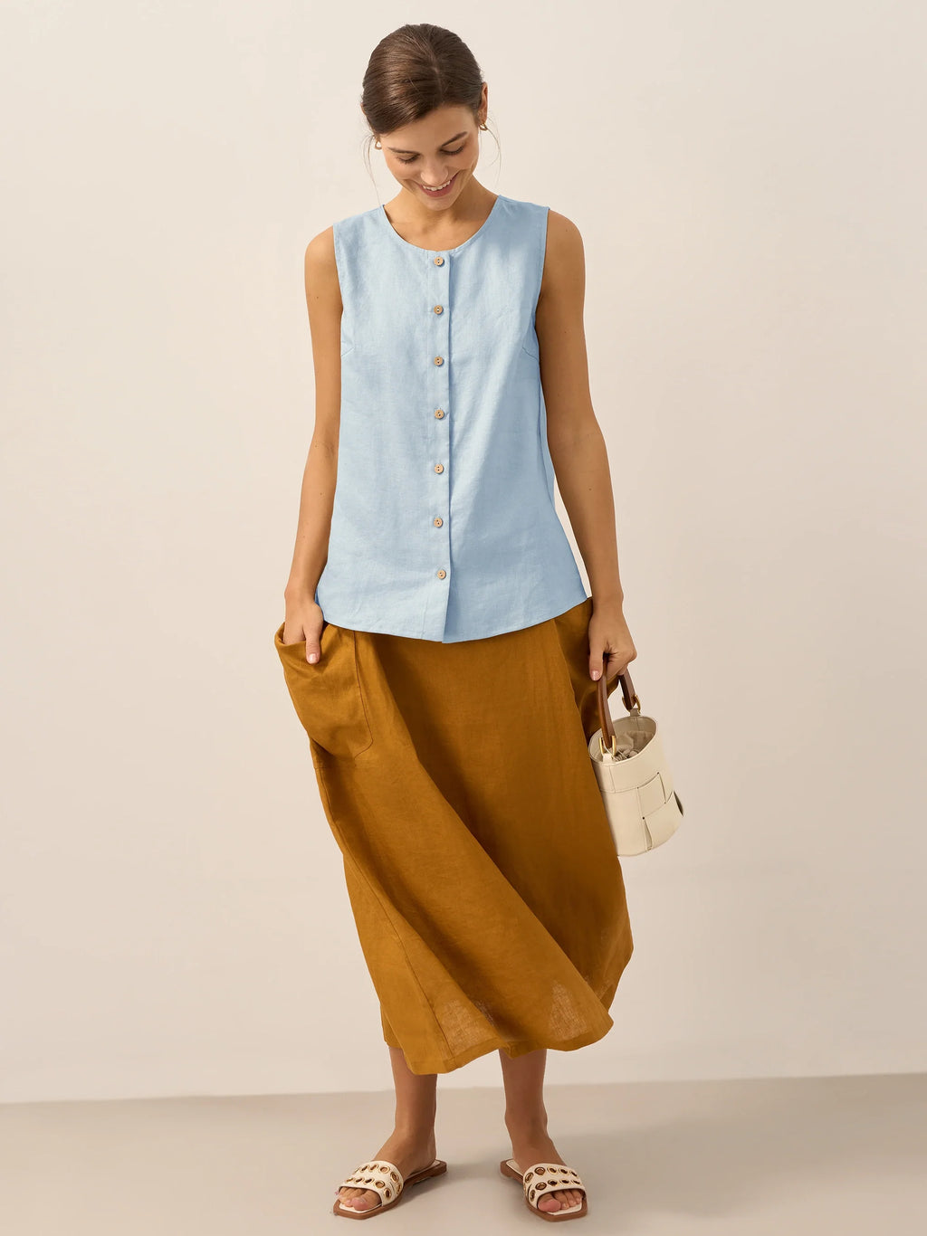 Buttons Down Tank Top