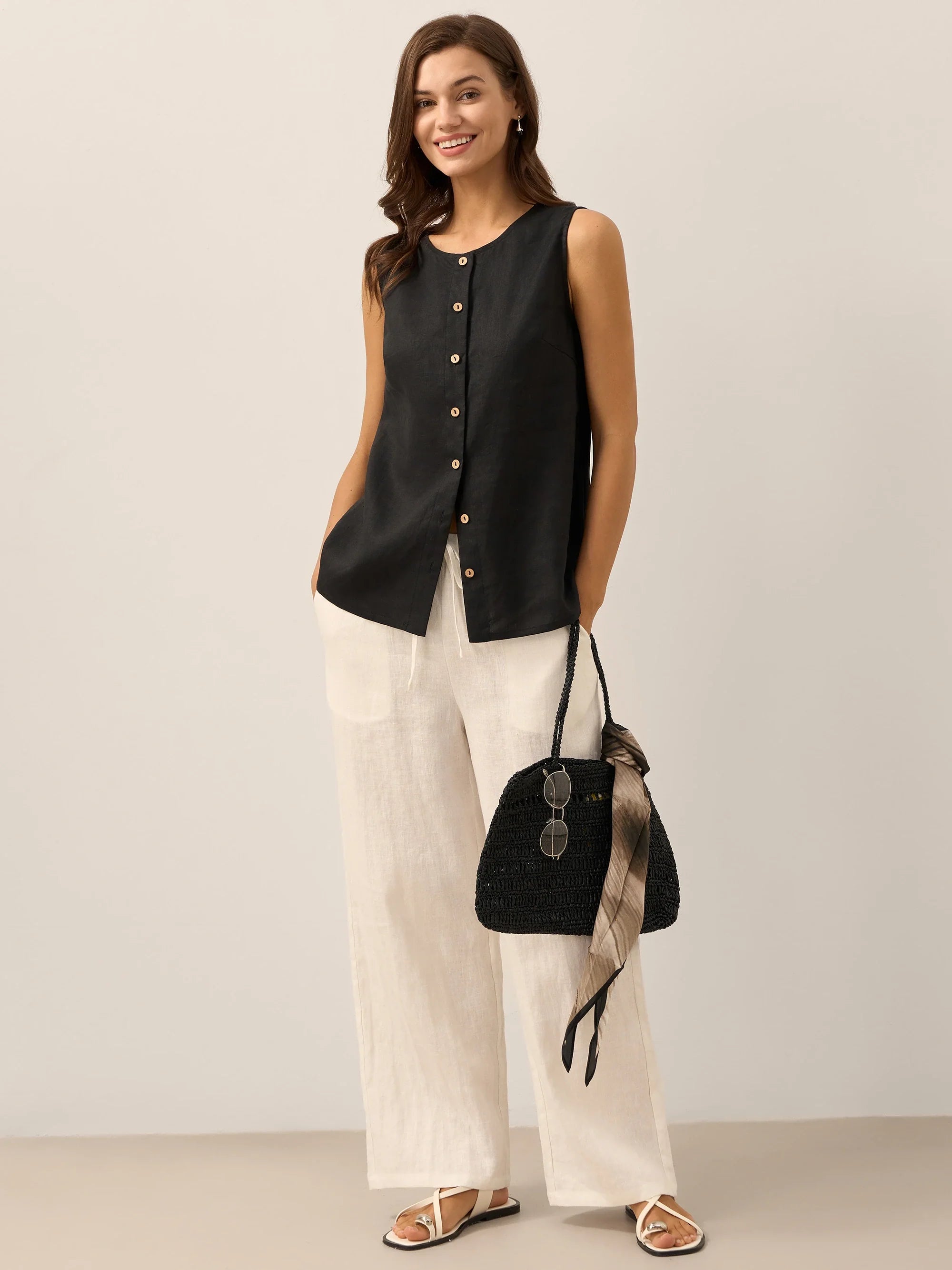 Buttons Down Tank Top