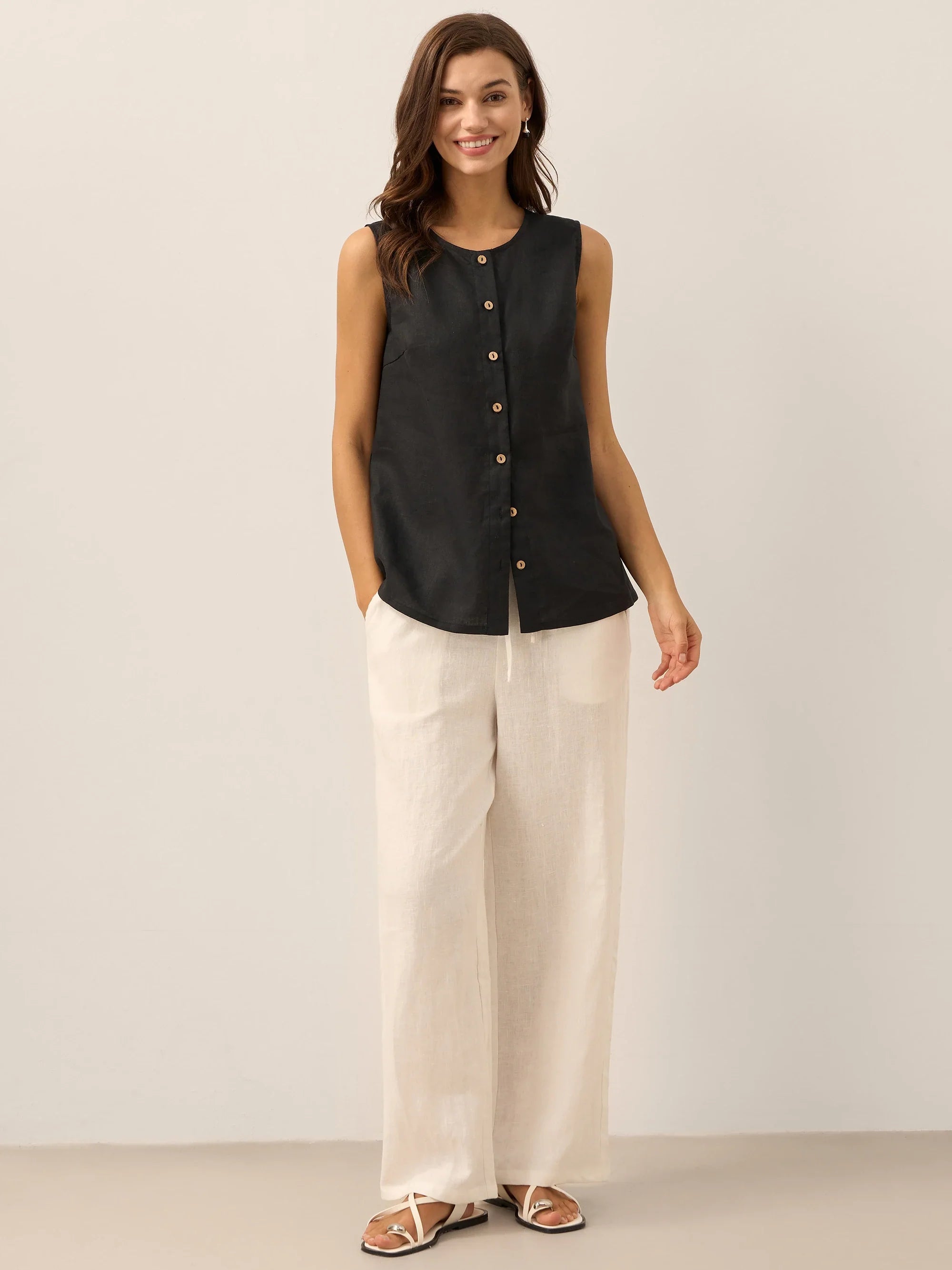 Buttons Down Tank Top