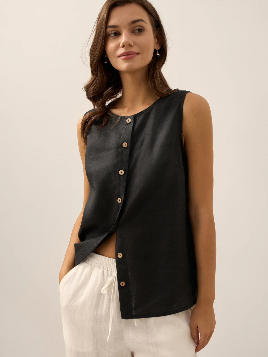 Buttons Down Tank Top