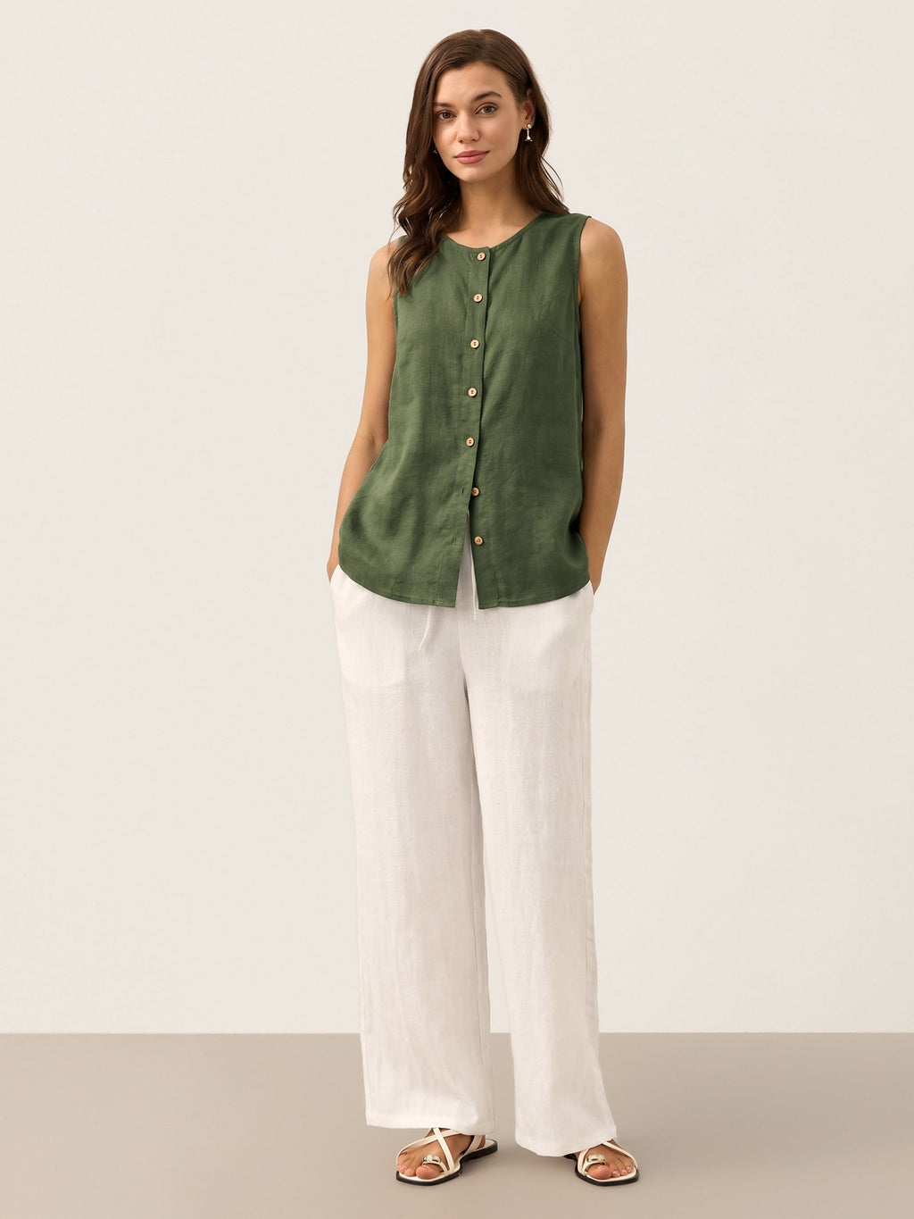 Buttons Down Tank Top
