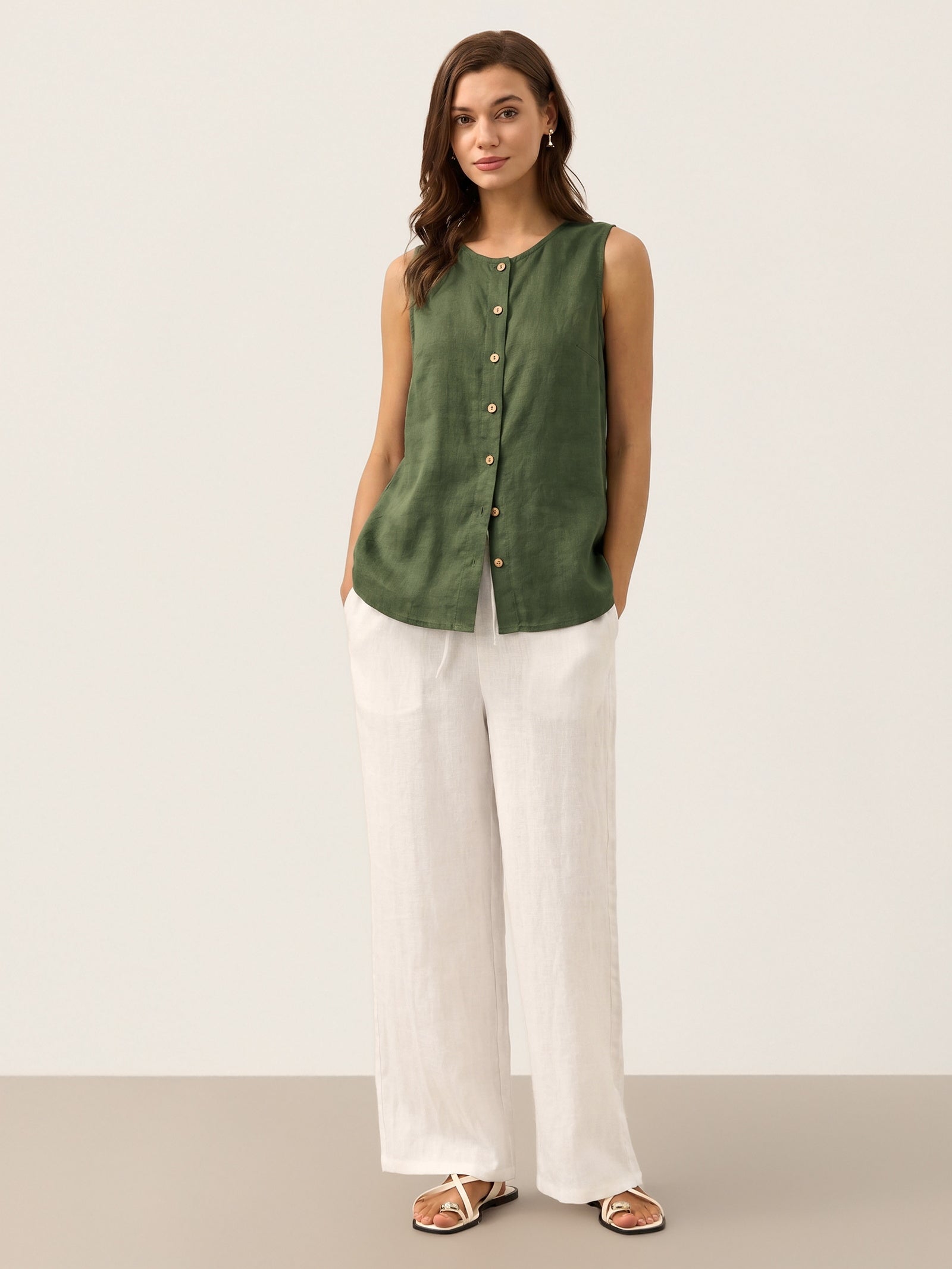 Buttons Down Tank Top