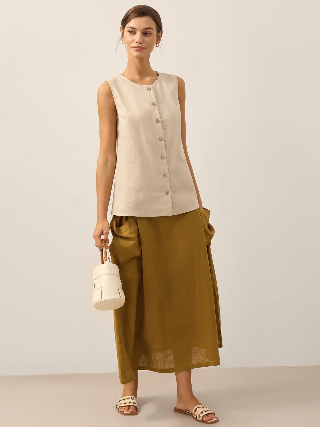 Buttons Down Tank Top