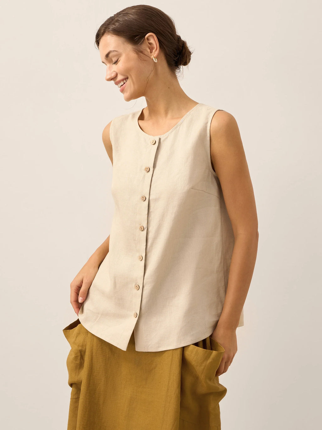 Buttons Down Tank Top