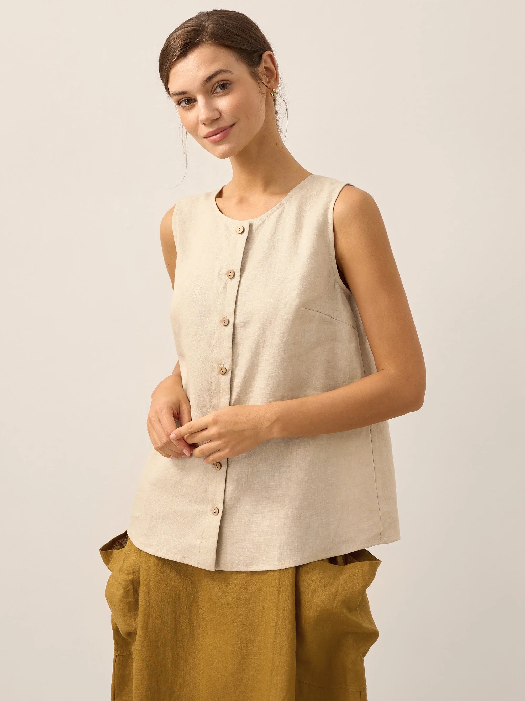 Buttons Down Tank Top