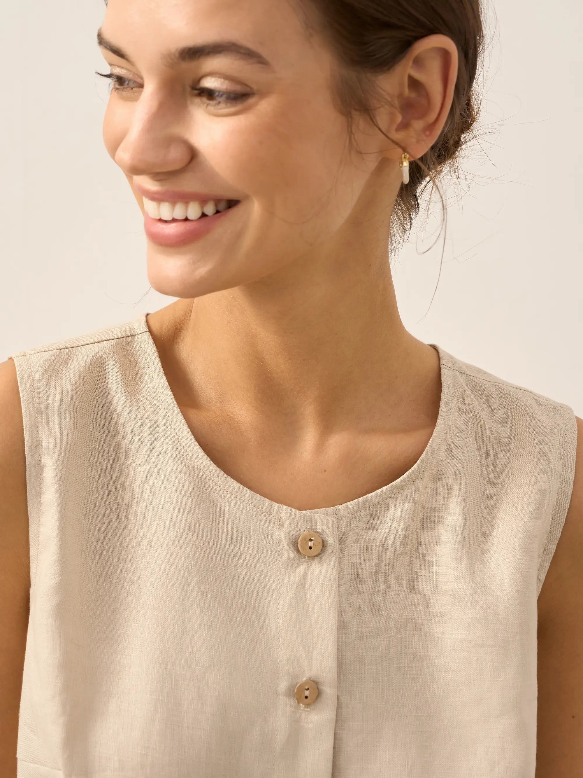 Buttons Down Tank Top