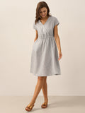 Linen Striped  Mini Dress