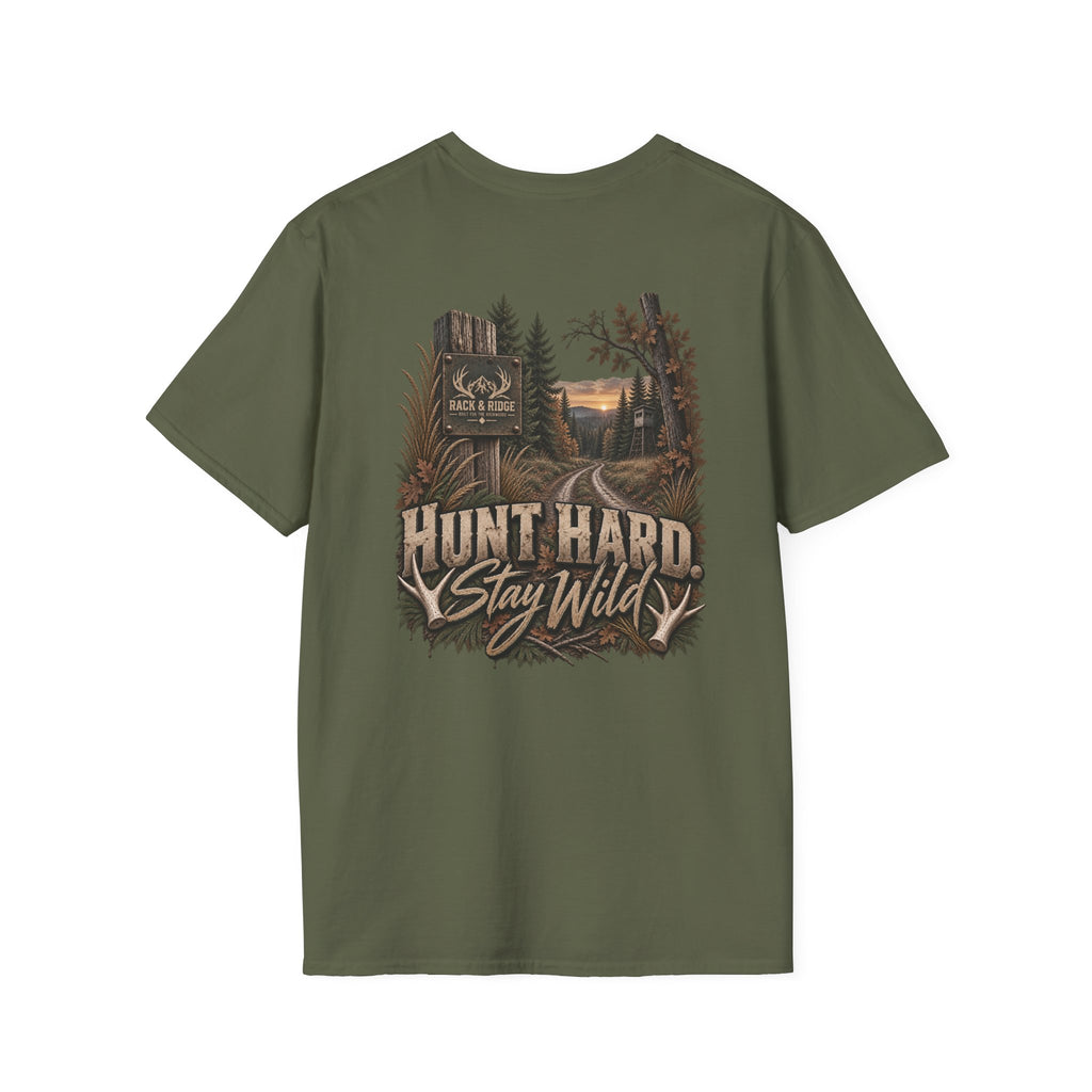 Rack & Ridge | Hunt hard. Stay wild. T-Shirt