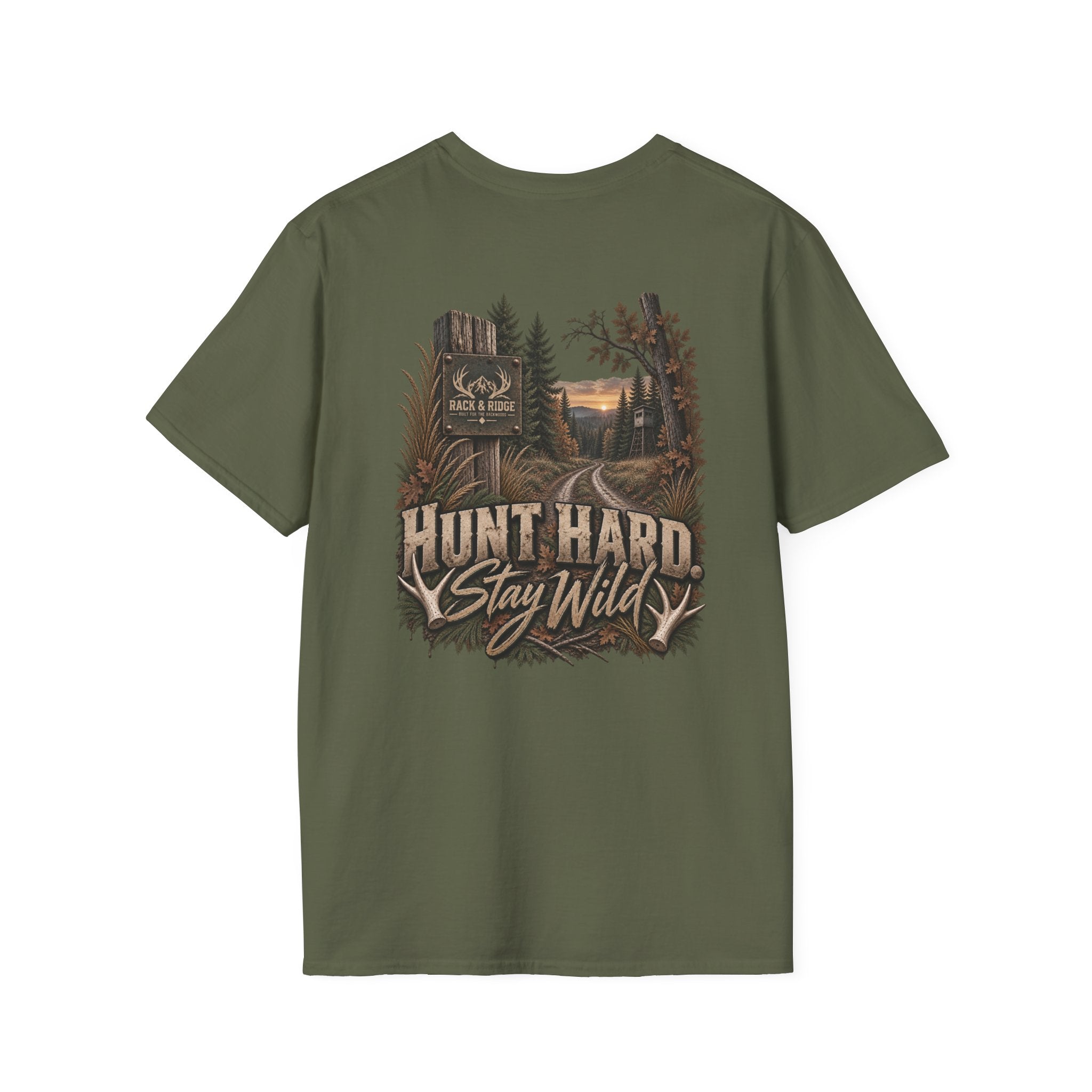 Rack & Ridge | Hunt hard. Stay wild. T-Shirt