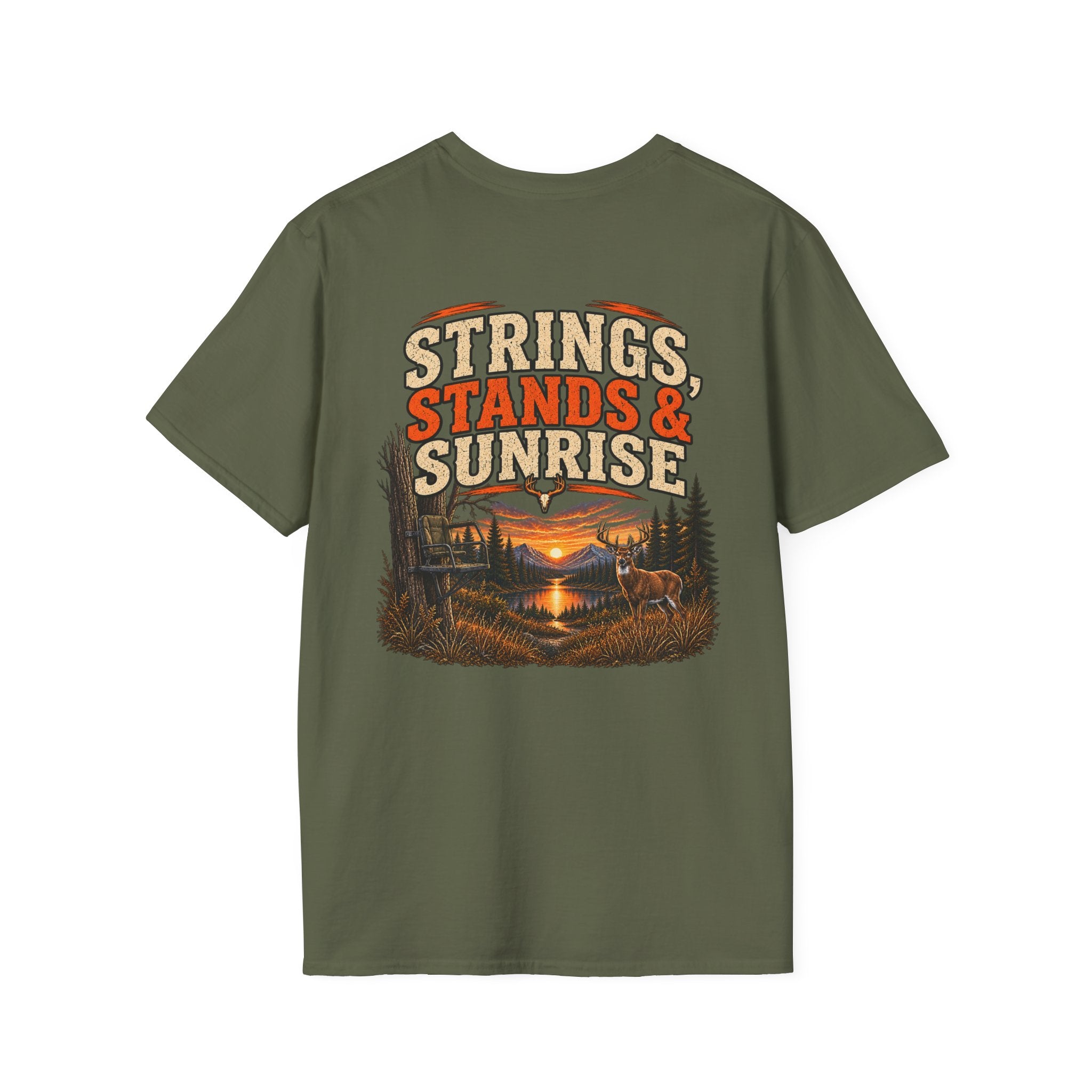 RACK & RIDGE Strings, Stands & Sunrise Adult Unisex T-Shirt