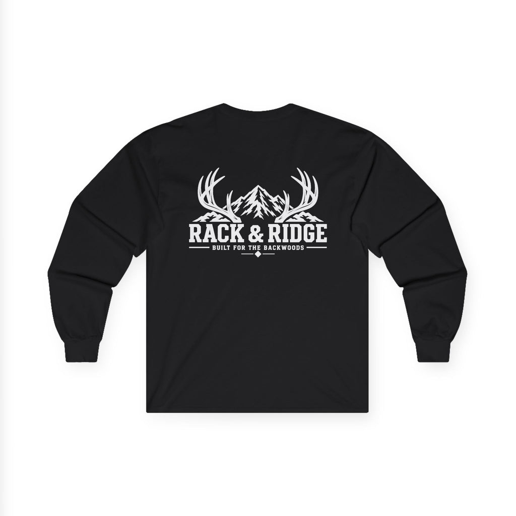 Rack & Ridge Deer Antler Long Sleeve Tee — Outdoor Hunting Crew Shirt