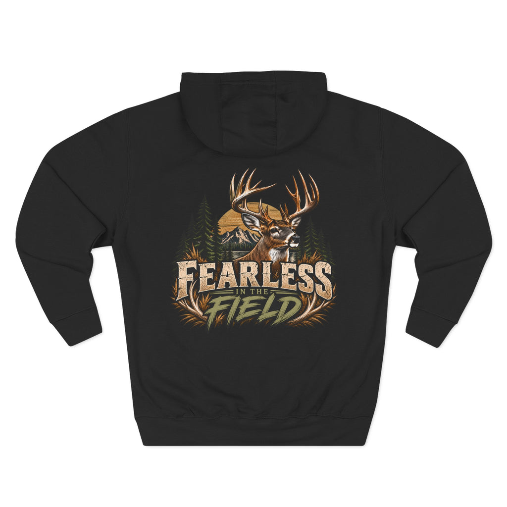 Fearless Field Buck Hoodie — Deer Hunting Graphic Fleece Hoodie