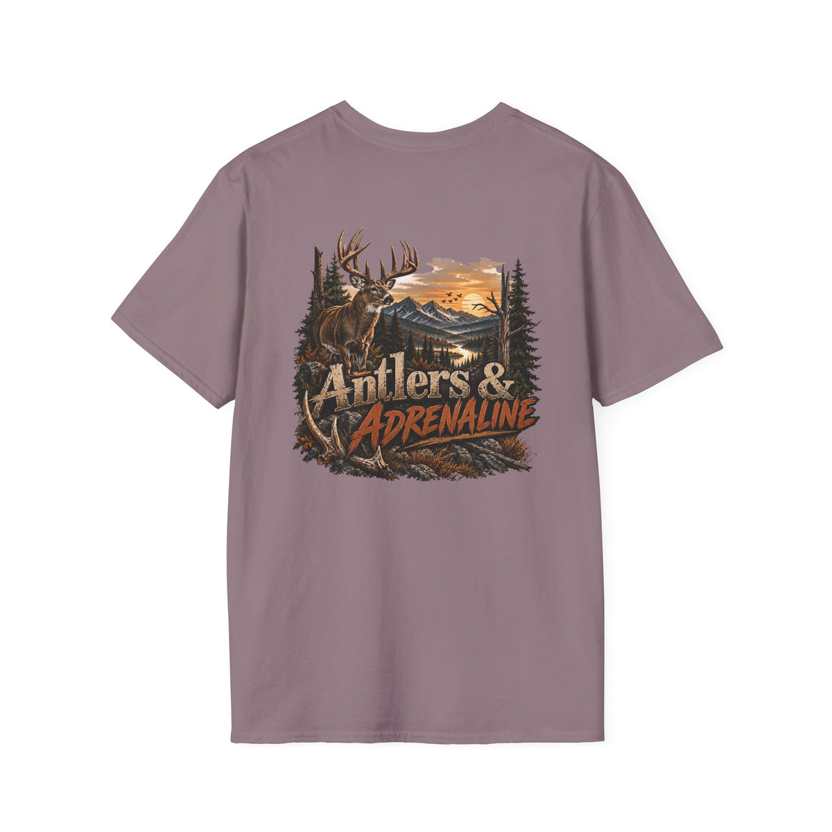 T-Shirt — Rack & Ridge Antler Logo Casual Outdoor Tee