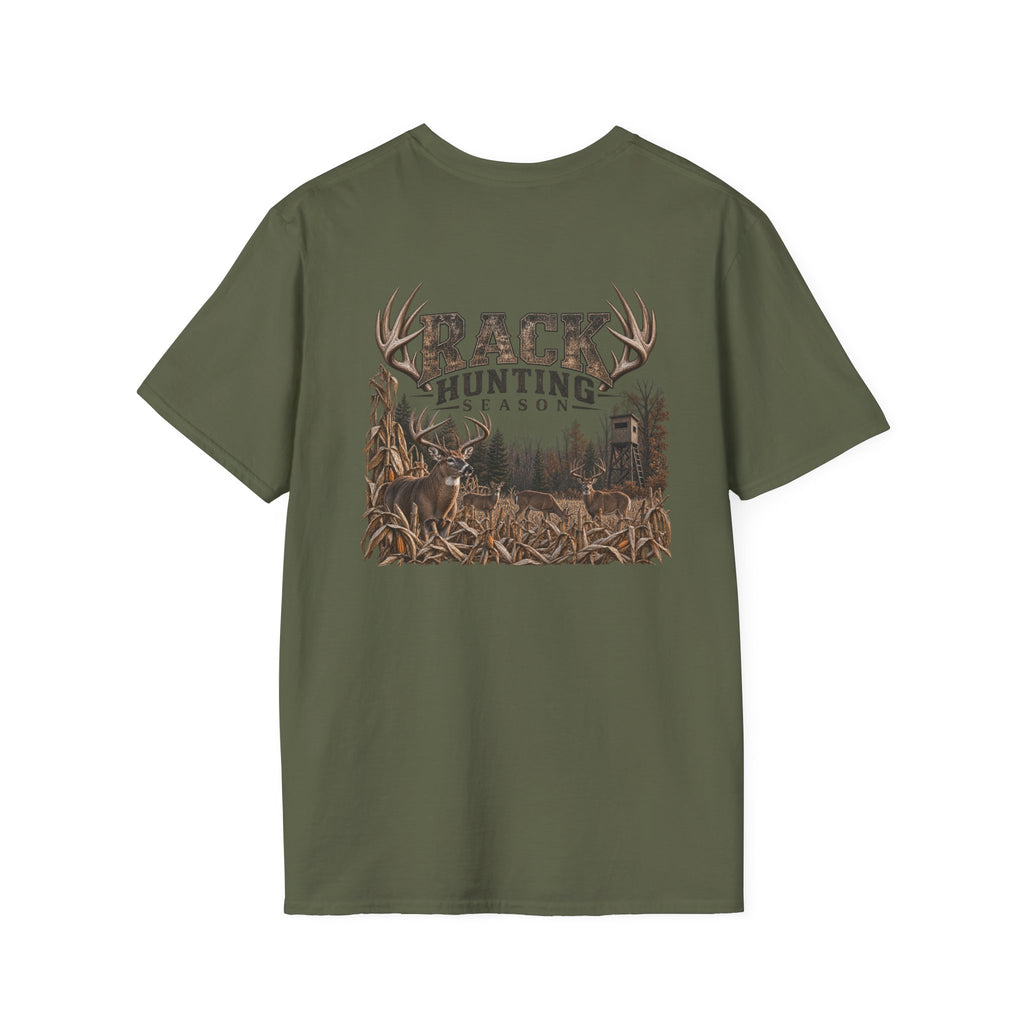 Rack & Ridge Deer Antler Logo T-Shirt — Outdoor Hunting Graphic Tee