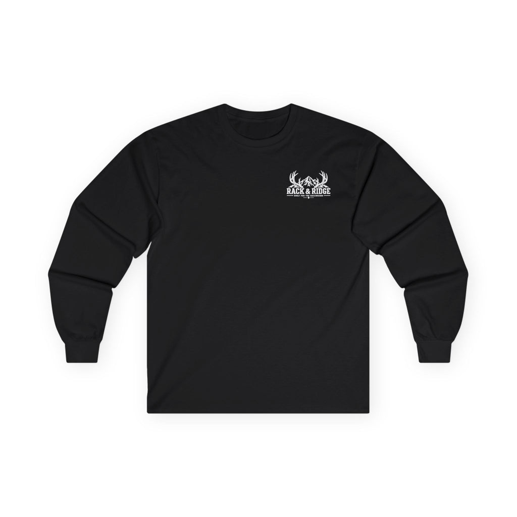 Rack & Ridge Deer Antler Long Sleeve Tee — Outdoor Hunting Crew Shirt