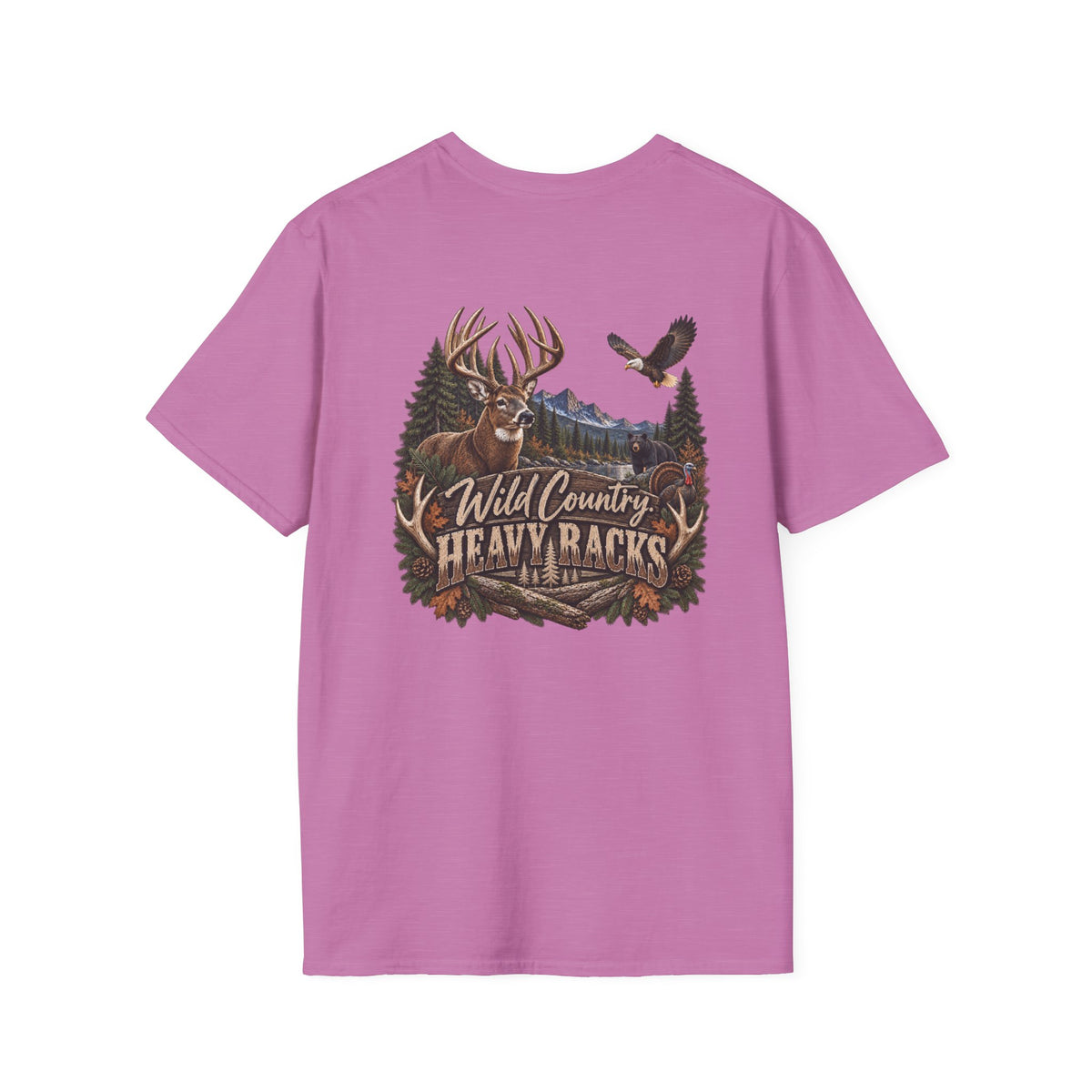 Rack & Ridge Antler Logo T‑Shirt — Outdoor Hunting Graphic Tee