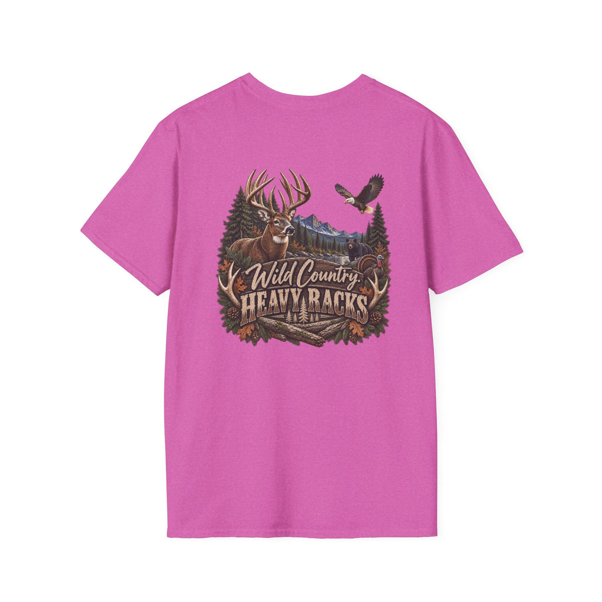 Rack & Ridge Antler Logo T‑Shirt — Outdoor Hunting Graphic Tee