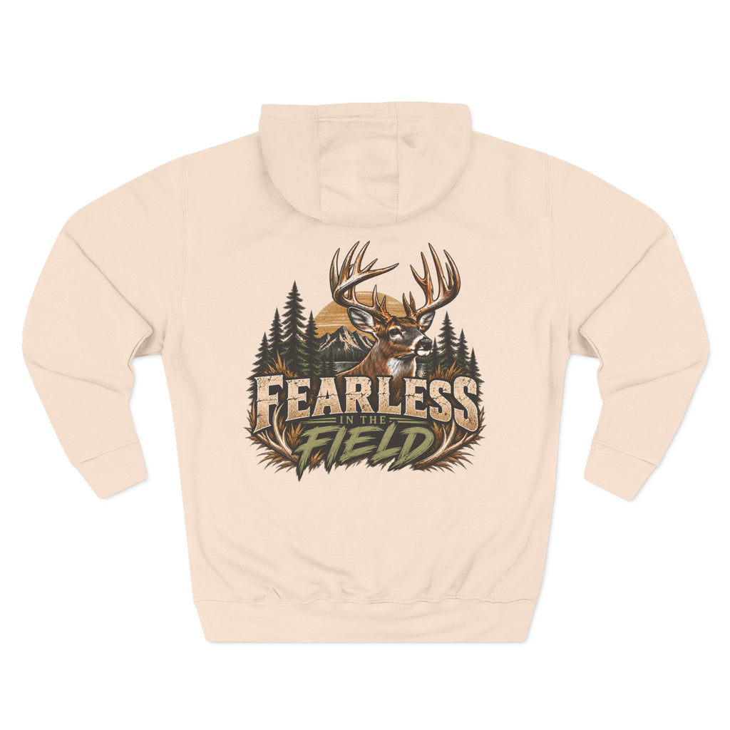 Fearless Field Buck Hoodie — Deer Hunting Graphic Fleece Hoodie