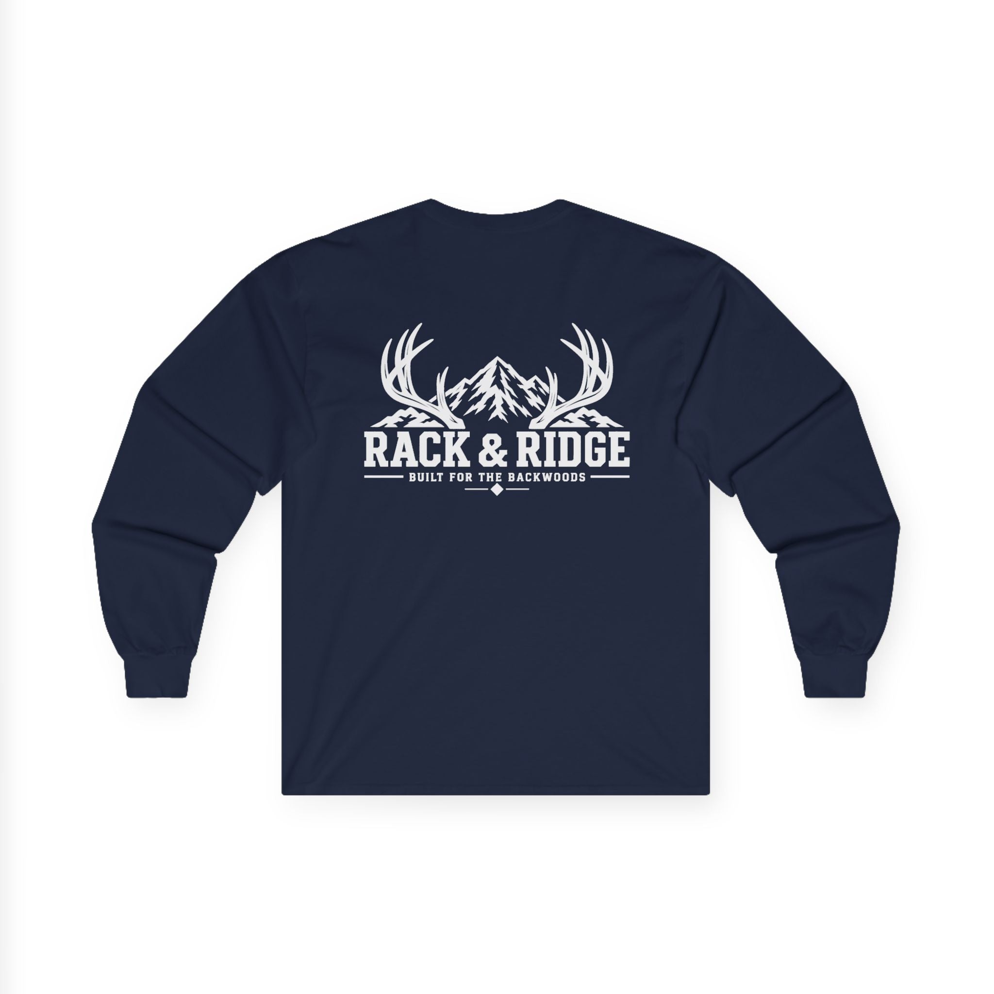 Rack & Ridge Deer Antler Long Sleeve Tee — Outdoor Hunting Crew Shirt