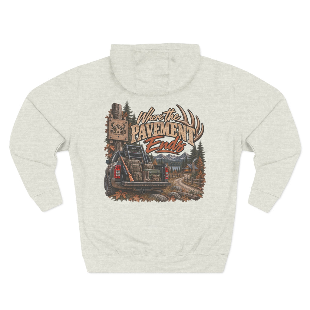 Three-Panel Fleece Hoodie