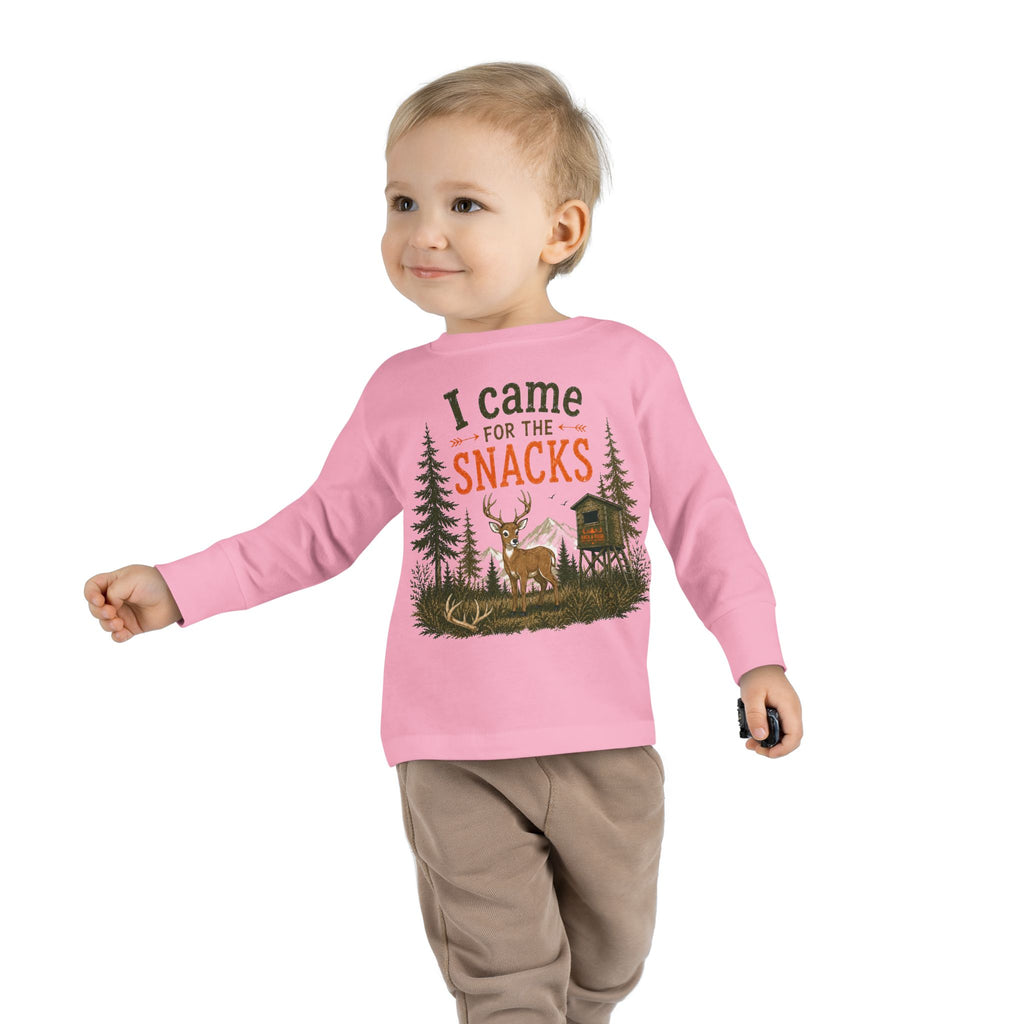 RACK & RIDGE I Came for the Snacks Toddler Long-Sleeve Tee