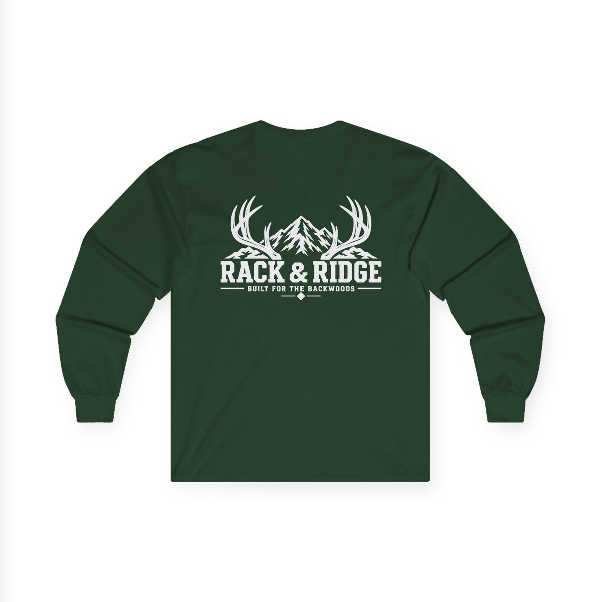 Rack & Ridge Deer Antler Long Sleeve Tee — Outdoor Hunting Crew Shirt