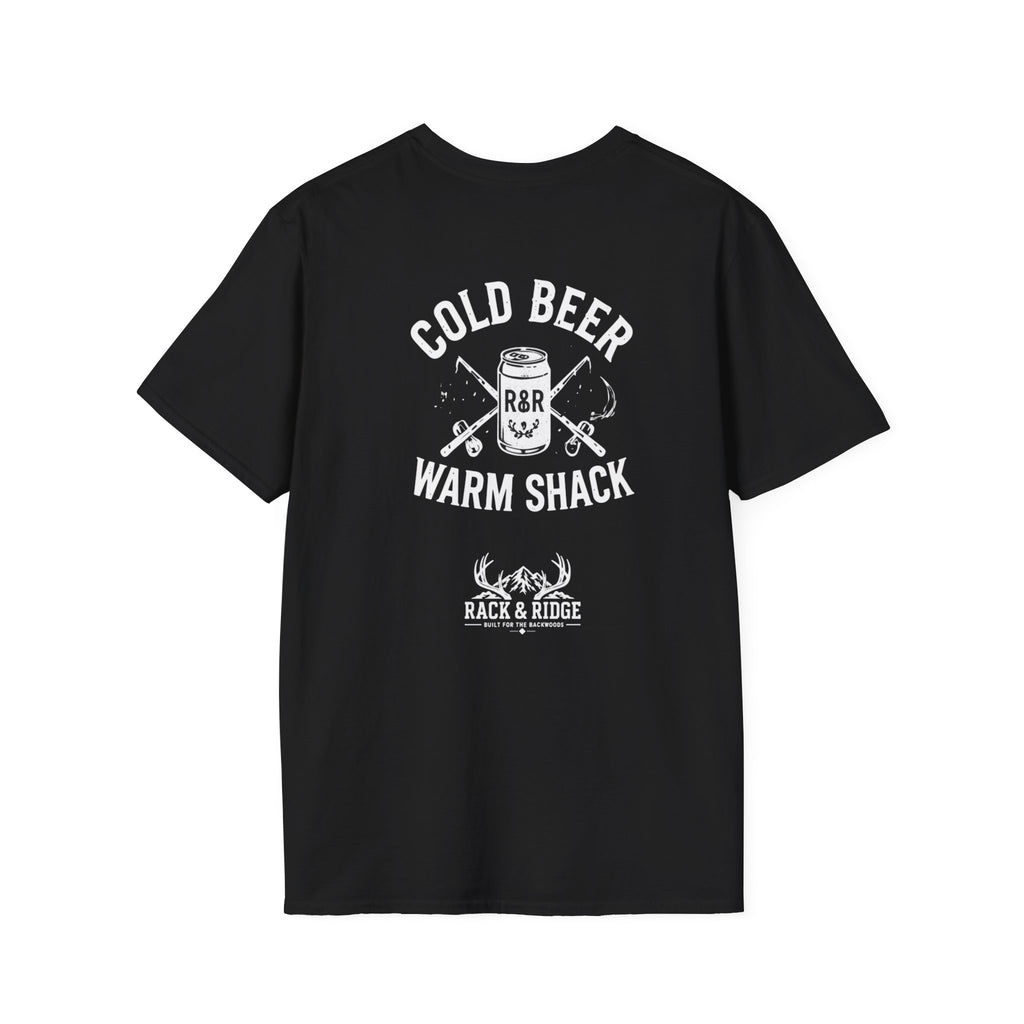 Cold Beer. Warm Shack.| Rack & Ridge T-Shirt