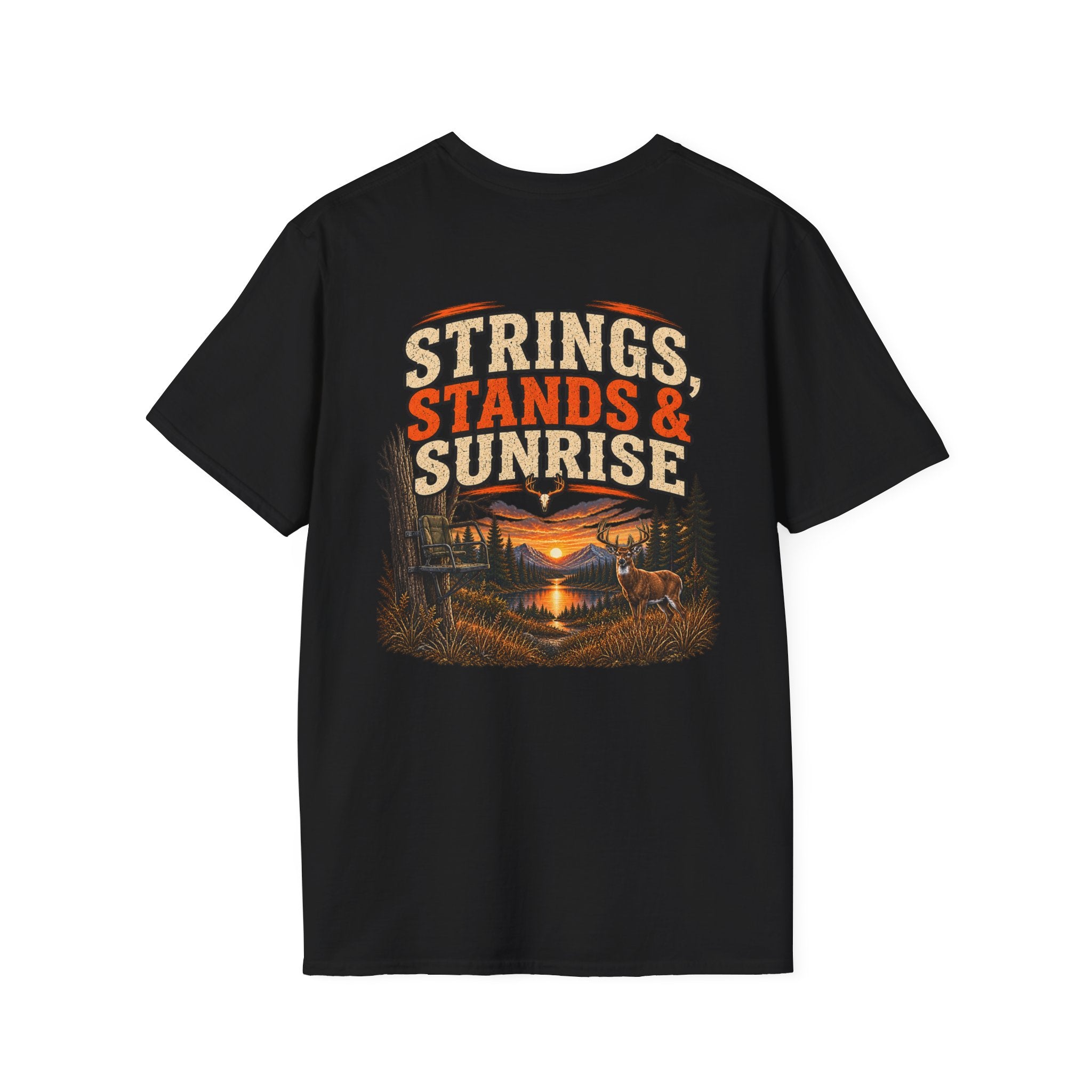 RACK & RIDGE Strings, Stands & Sunrise Adult Unisex T-Shirt
