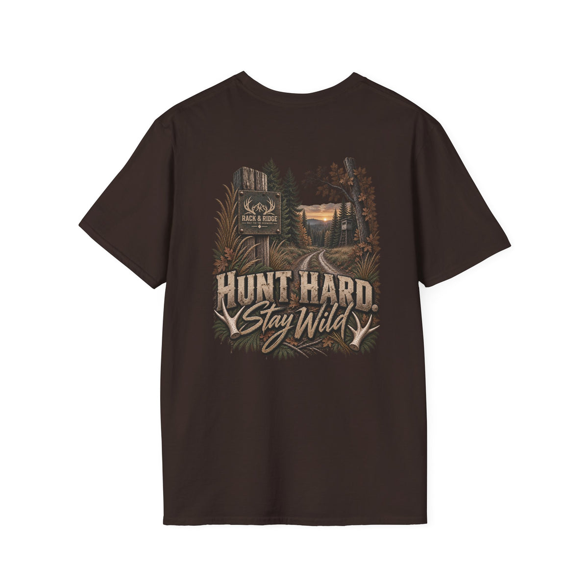 Rack & Ridge | Hunt hard. Stay wild. T-Shirt