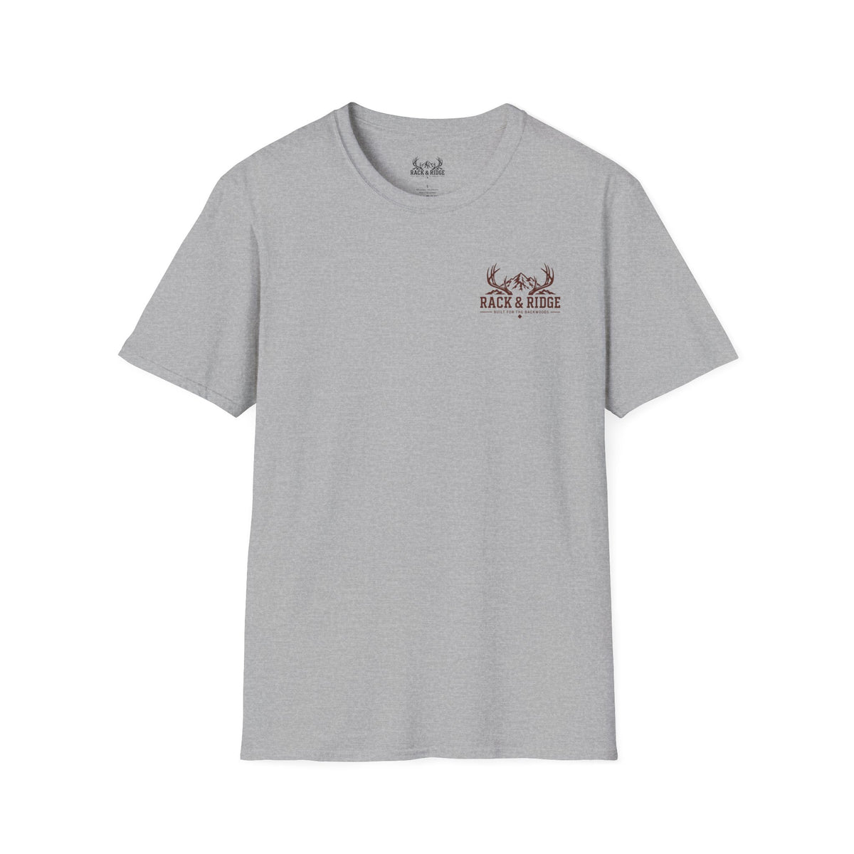Rustic Deer Logo T‑Shirt — "Rack & Ride" Outdoor Hunting Tee