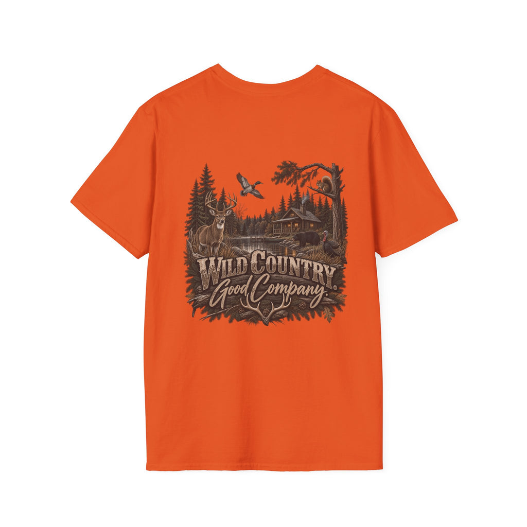 Rack & Ridge Outdoor Logo T‑Shirt — Hunting Antler Mountain Tee