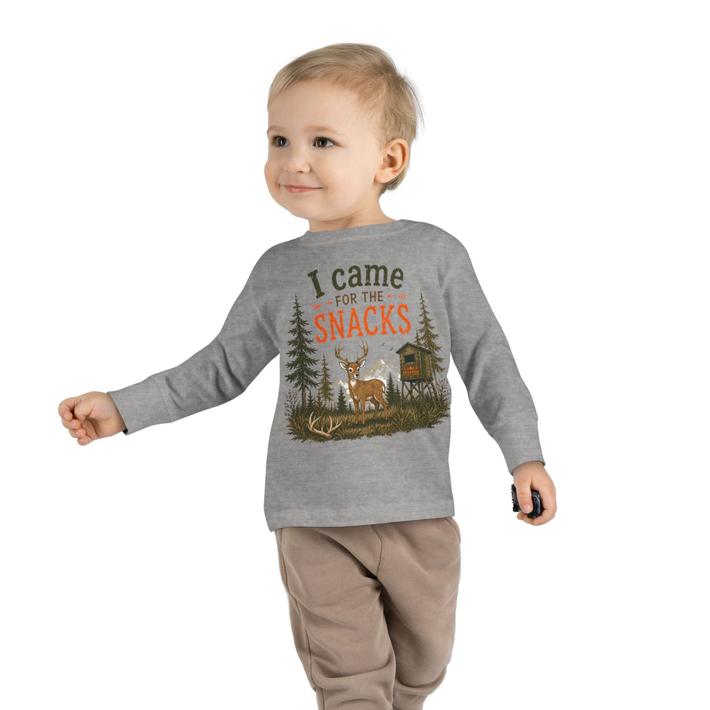 RACK & RIDGE I Came for the Snacks Toddler Long-Sleeve Tee