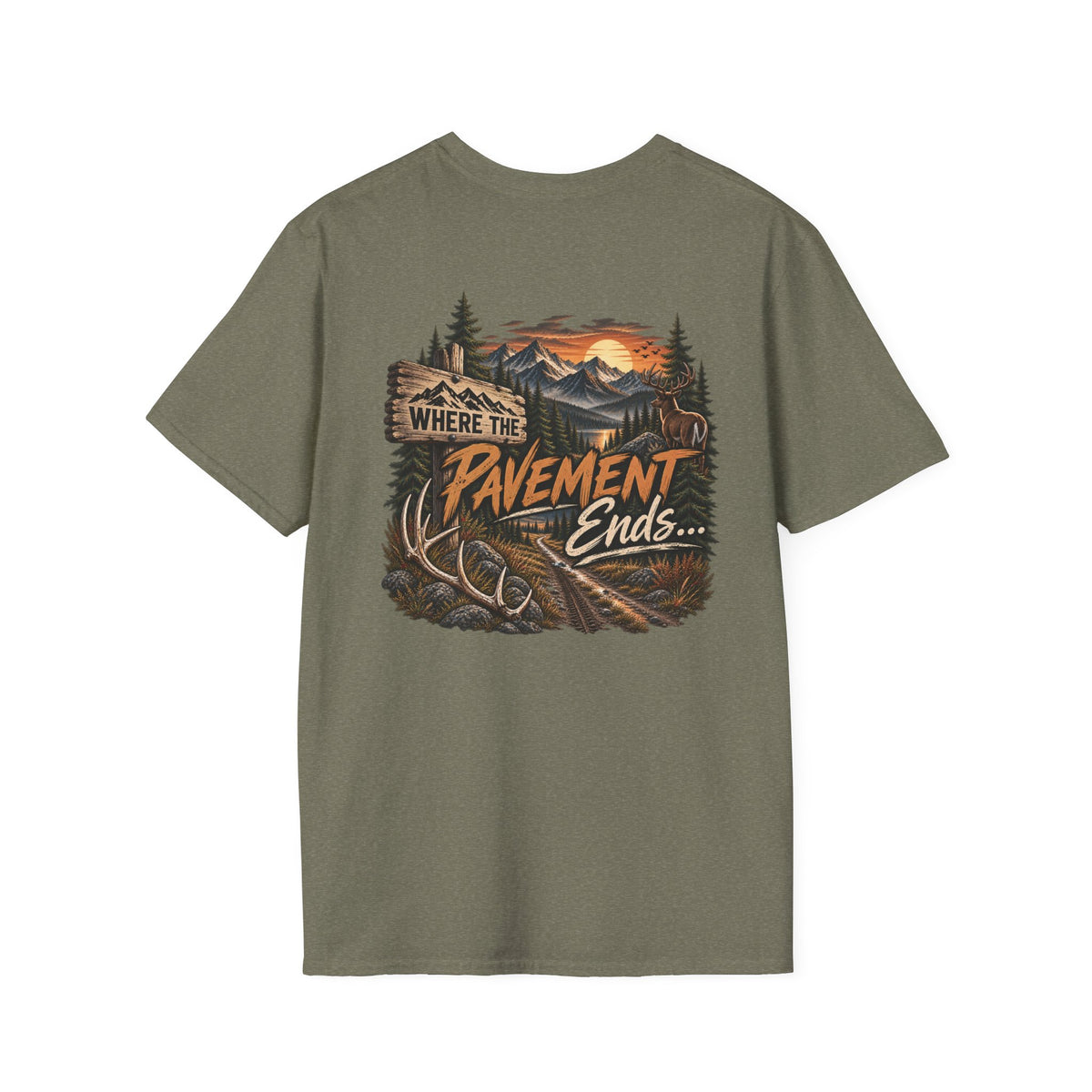 T-Shirt — 'Hike & Hike' Minimal Outdoor Logo Tee (Adventure, Nature Lover Gift)