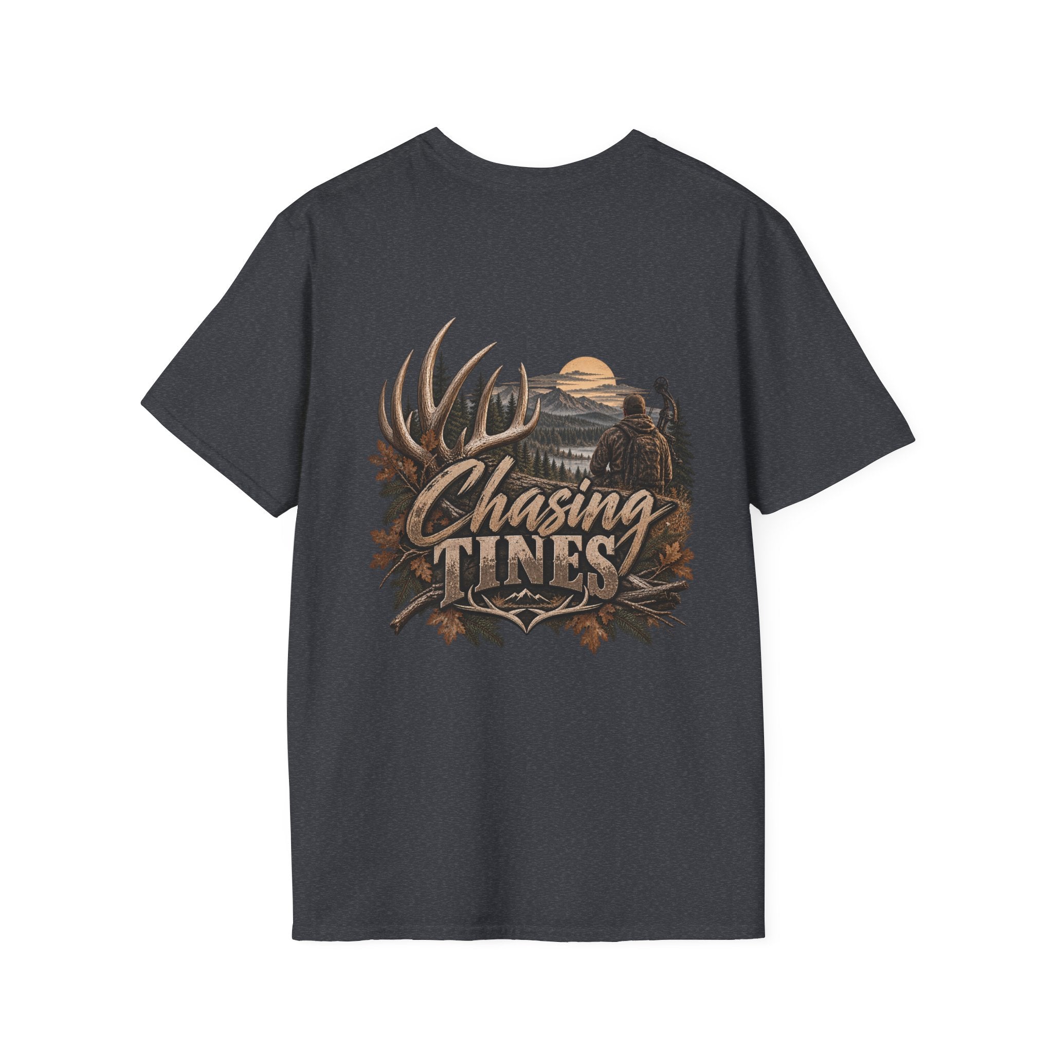 Rack & Ridge Hunting Logo T-Shirt — Outdoorsman Deer Antler Tee
