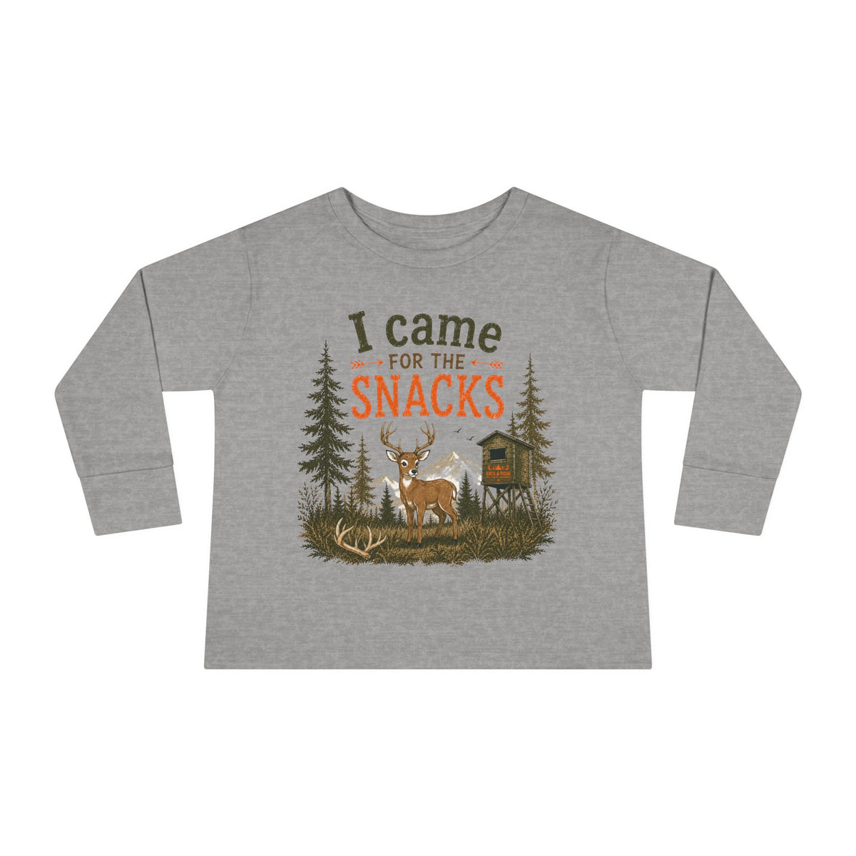 RACK & RIDGE I Came for the Snacks Toddler Long-Sleeve Tee