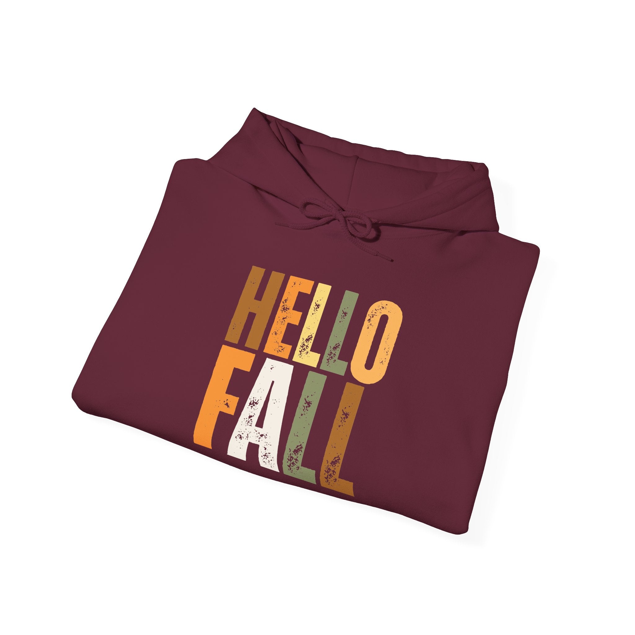 Hello Fall Hoodie — Cozy Autumn Graphic Sweatshirt