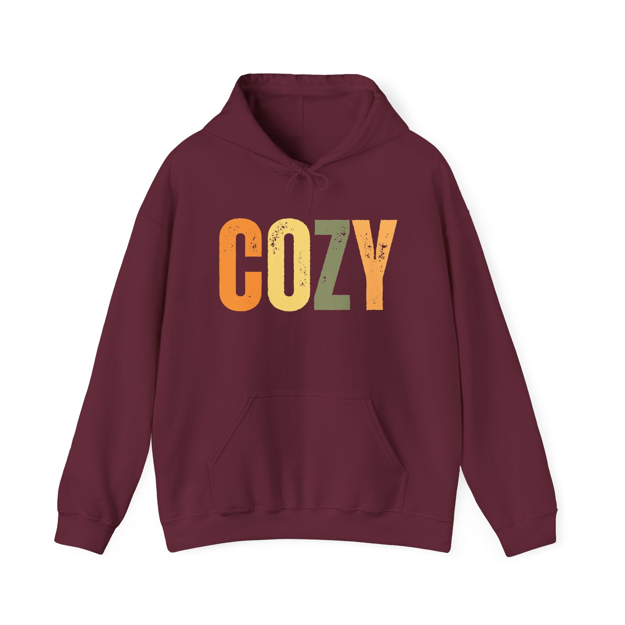 Cozy Retro Hoodie | "COZY" Fall Pullover Sweatshirt