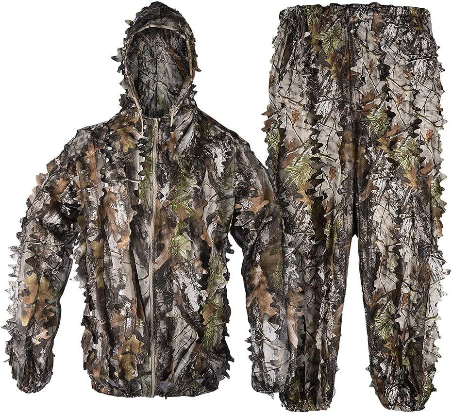 Men's 3D Bionic Camo Hunting Suit – Ghillie-Style Jacket & Pants Set