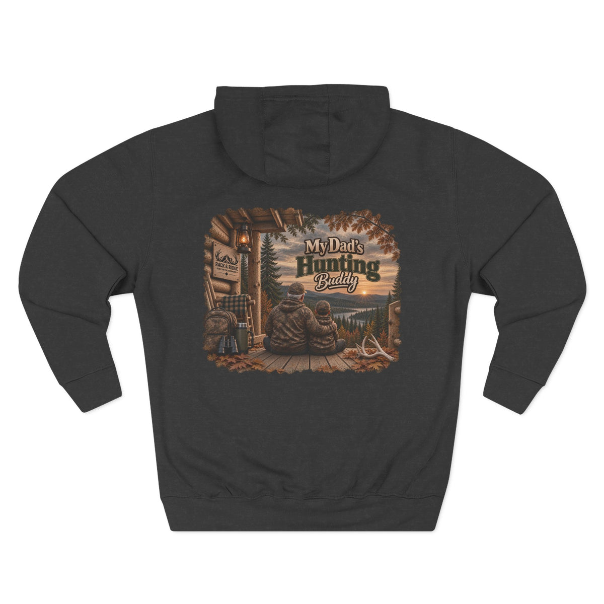 My Dad's Hunting Buddy Hoodie — Cozy Father-Son Outdoor Fleece Pullover