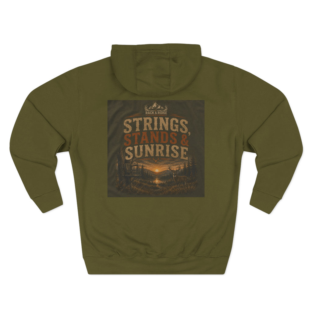 Rack & Ridge | Strings, Stands & Sunrise Hoodie — Muted Colorway