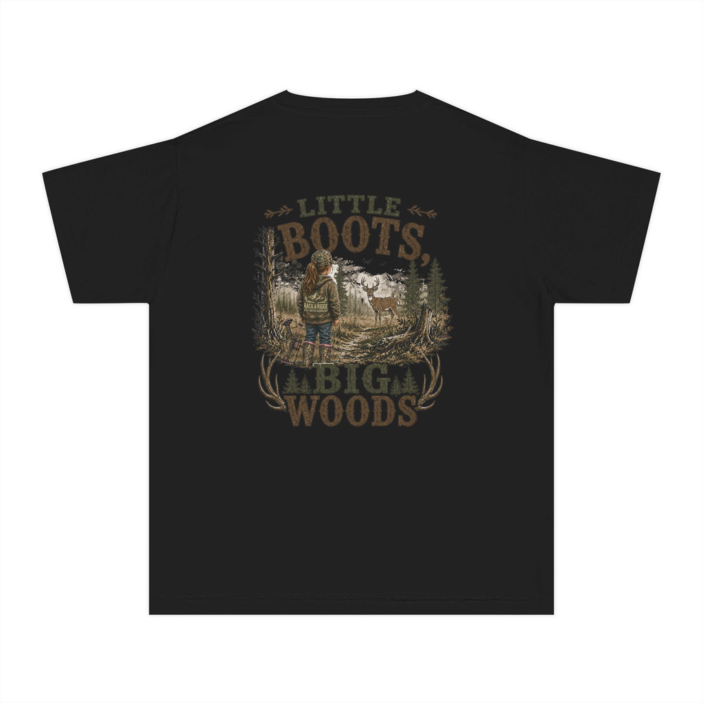 RACK & RIDGE Little Boots, Big Woods Youth Girls' Woodland T-Shirt