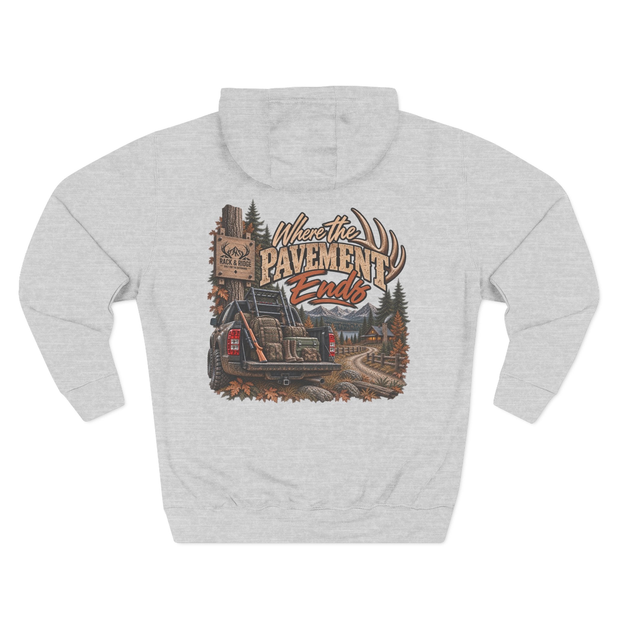 Three-Panel Fleece Hoodie