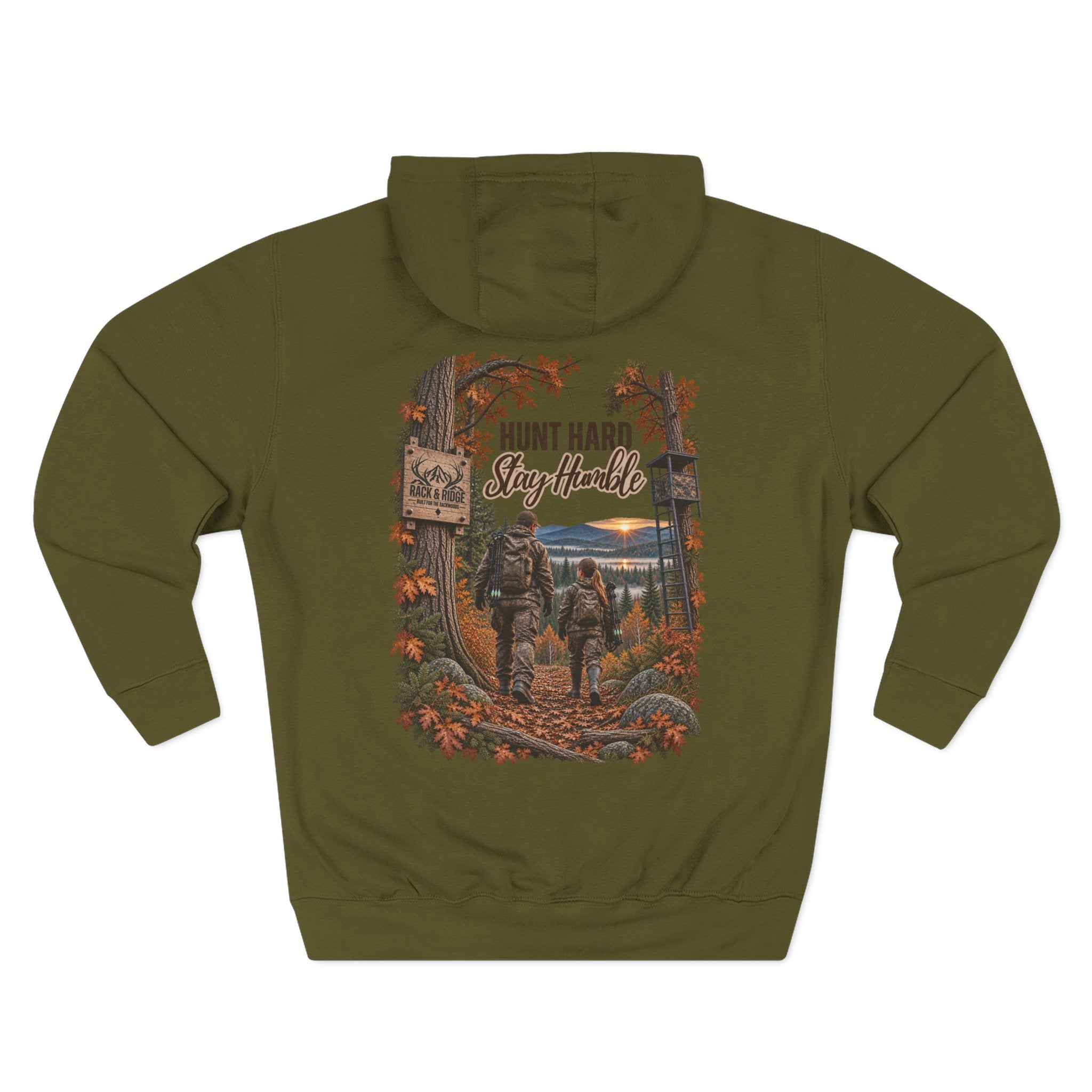 Hunt Hard Stay Humble Hoodie — Hunting Graphic Fleece Pullover