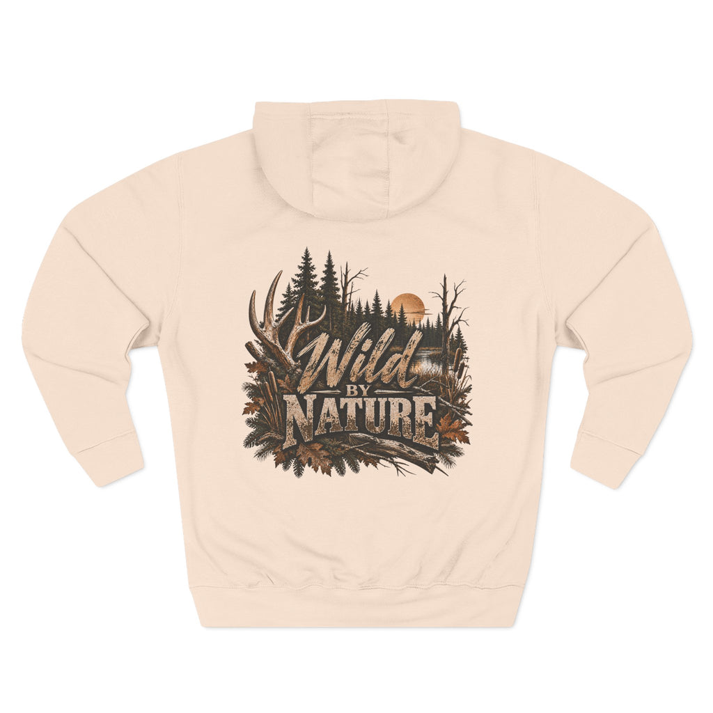 Wild By Nature Hoodie — Outdoor Hunting Deer Forest Graphic